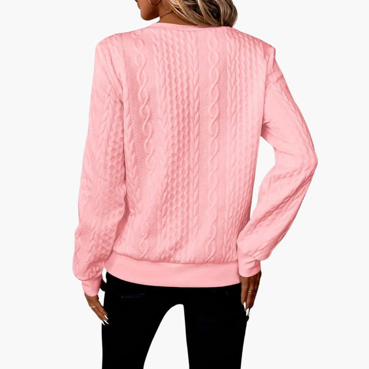 Stylish Knitted Sweater with Zipper for Women - MayfairMode