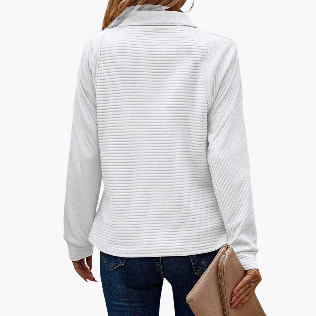 Chic Zip Closure Sweater for Women - MayfairMode