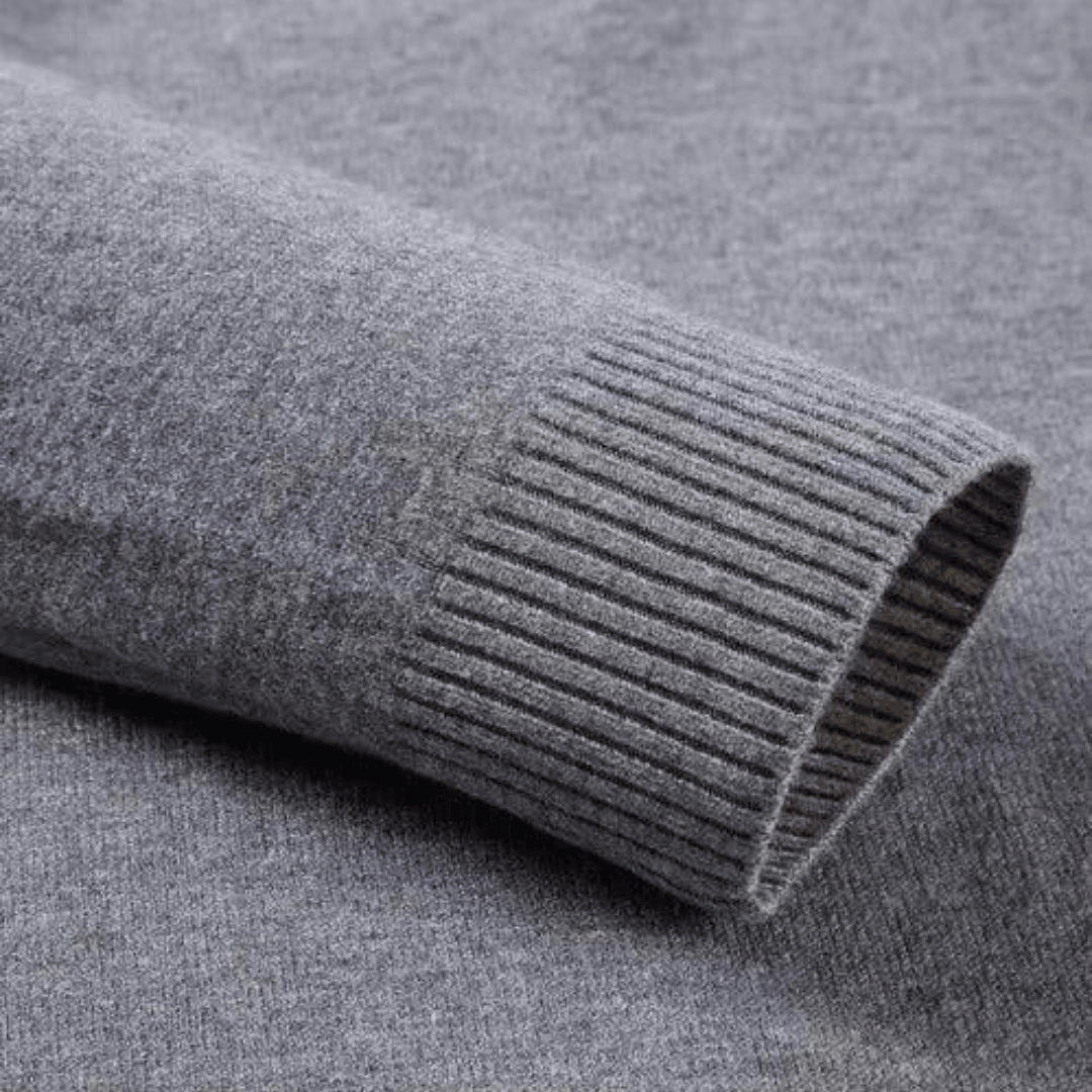 Comfortable Knitted Roll Neck Jumper for Men - MayfairMode