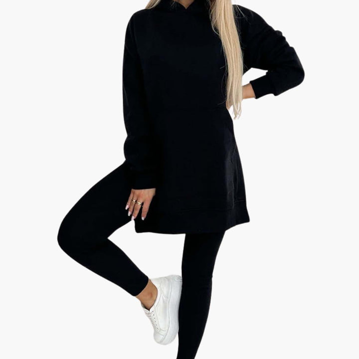 Comfortable 2-Piece Hoodie and Leggings Set for Women - MayfairMode