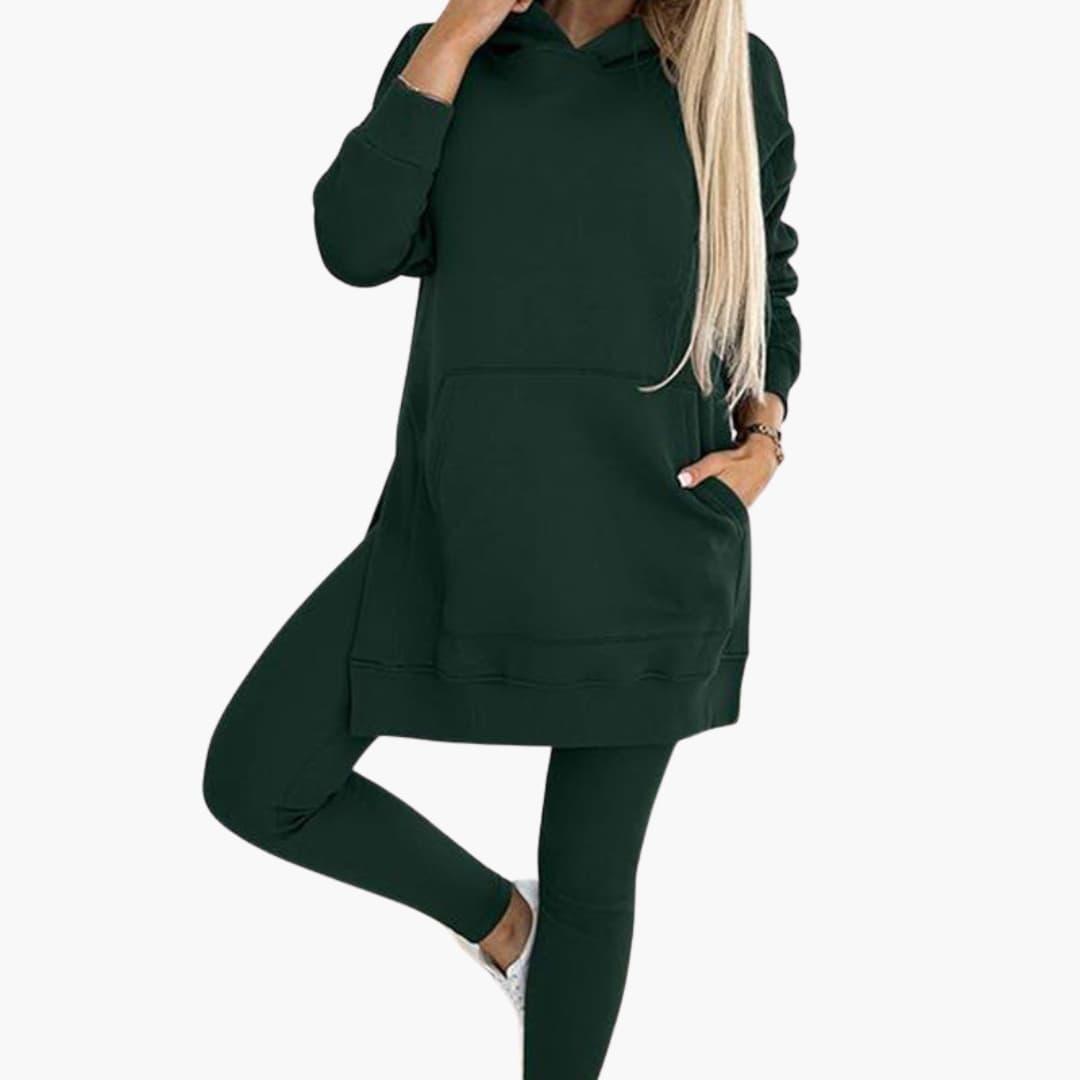 Comfortable 2-Piece Hoodie and Leggings Set for Women - MayfairMode