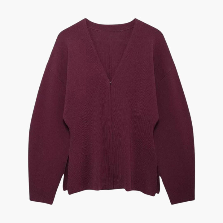 Sleek Fitted Knit Cardigan for Women - MayfairMode