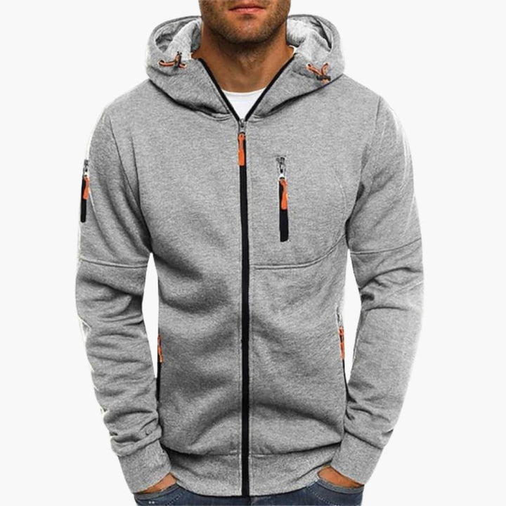 Cozy and Stylish Zip-Up Hoodie for Men - MayfairMode