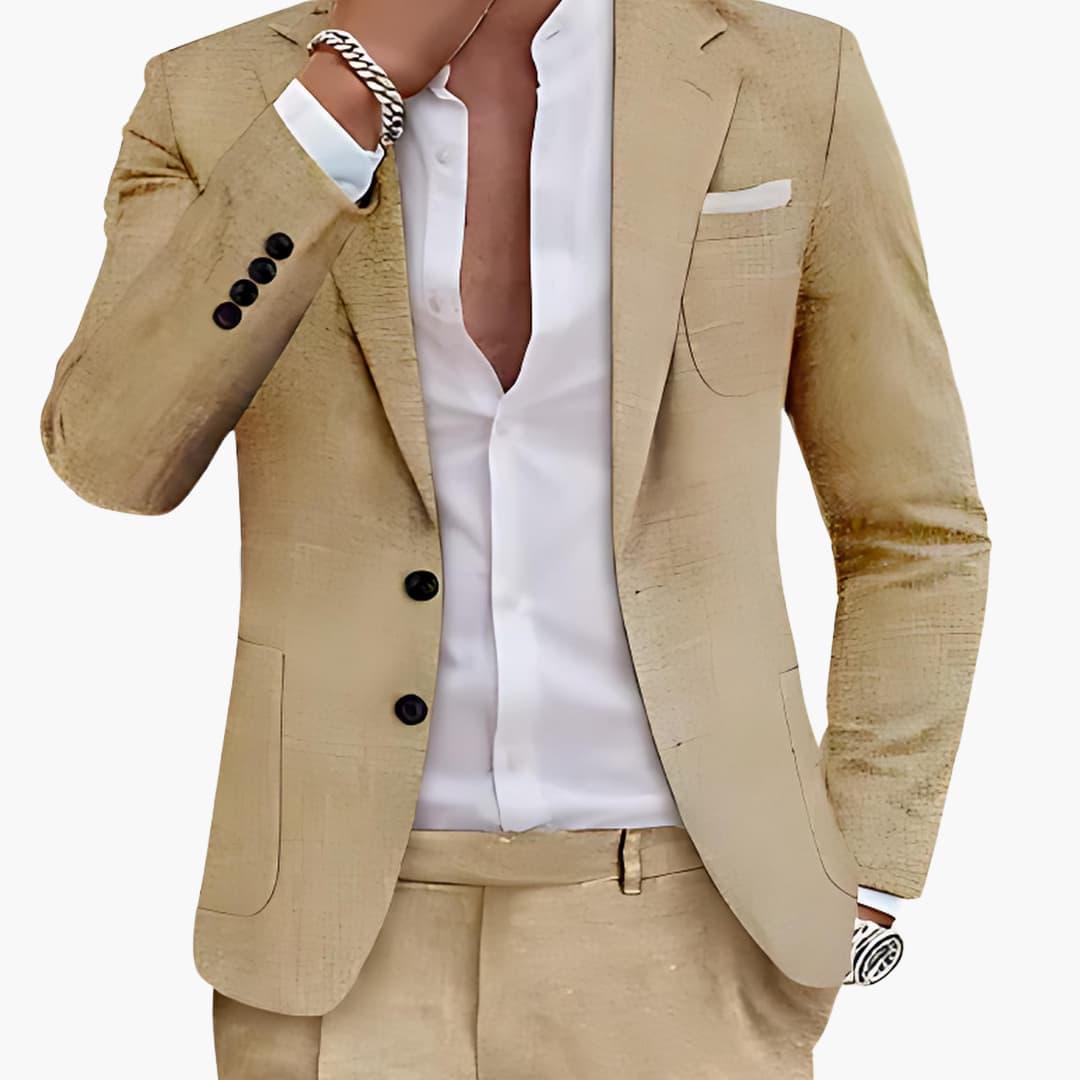 Stylish Lightweight Linen Suit for Men - MayfairMode