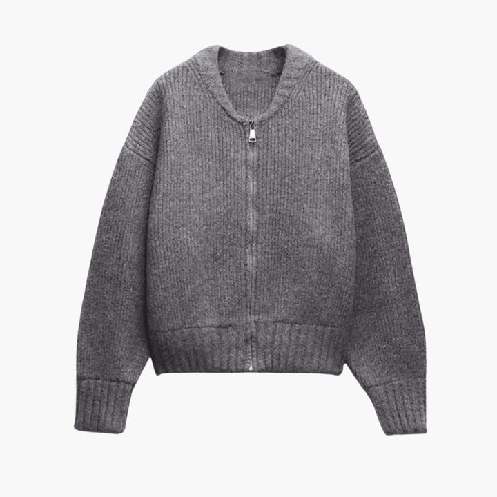 Cozy Cropped Knitted Cardigan for Women - MayfairMode