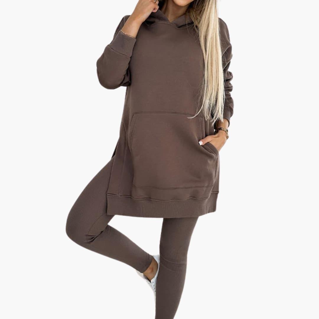 Comfortable 2-Piece Hoodie and Leggings Set for Women - MayfairMode