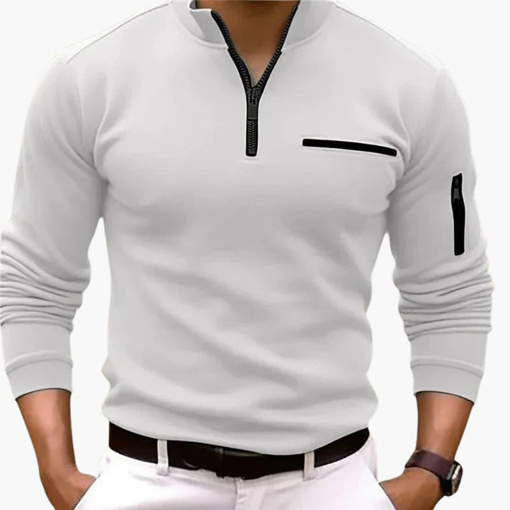 Breathable Zip Polo for Men - MayfairMode