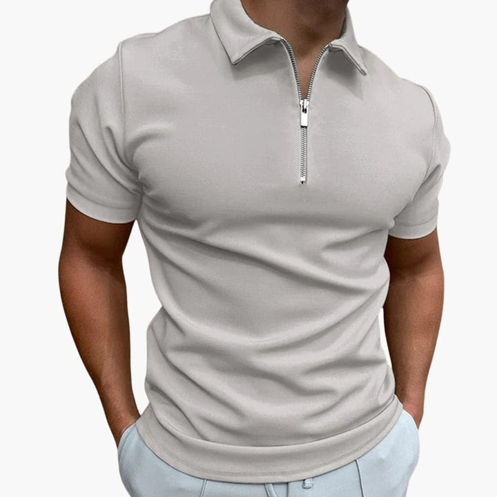 Stylish Zipper Polo Shirt for Men - MayfairMode