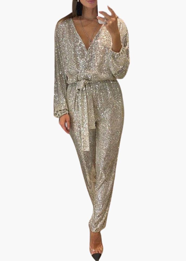 Stylish Sequin Jumpsuit for Women - MayfairMode