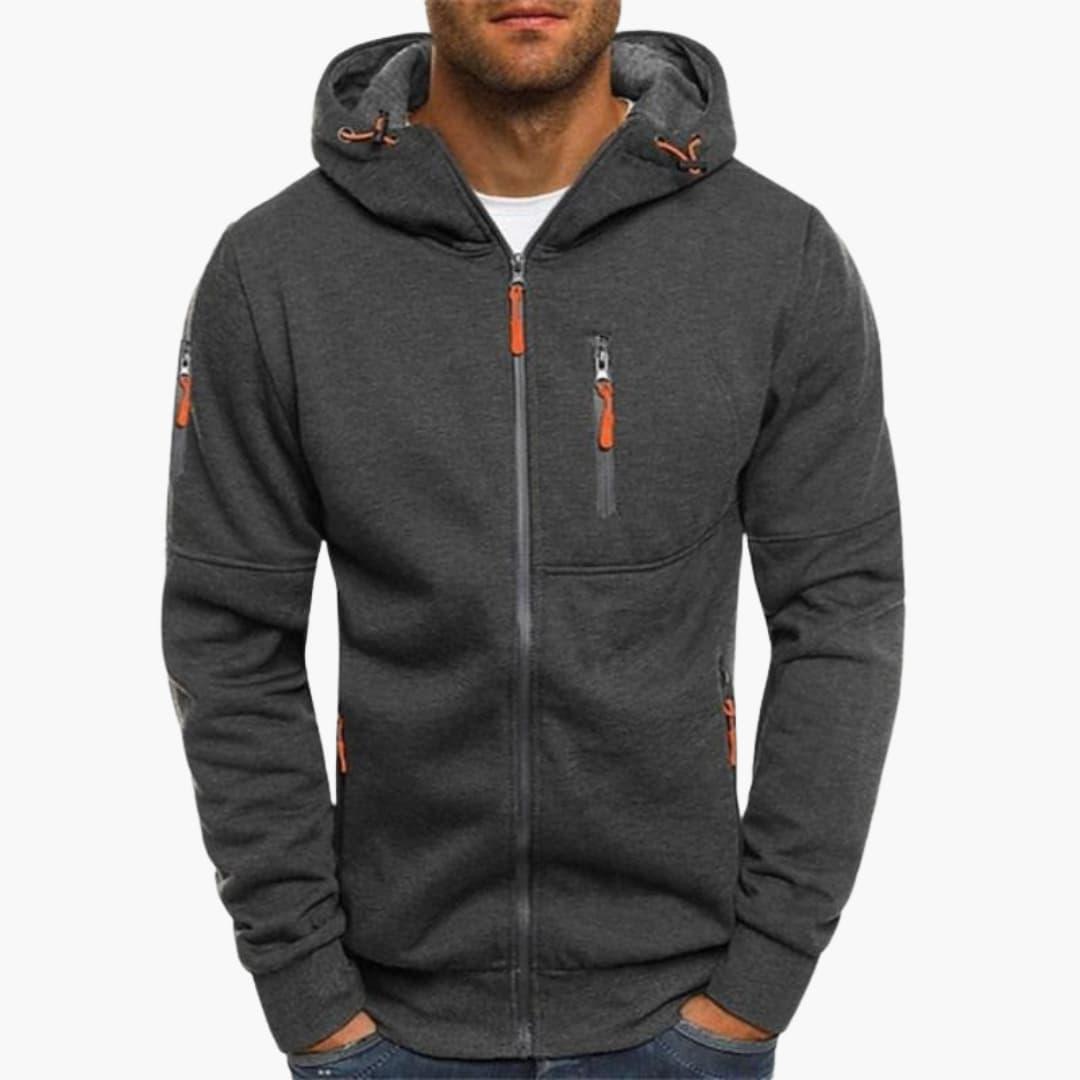 Cozy and Stylish Zip-Up Hoodie for Men - MayfairMode