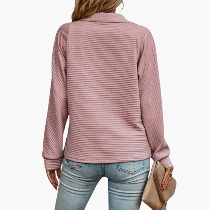 Chic Zip Closure Sweater for Women - MayfairMode