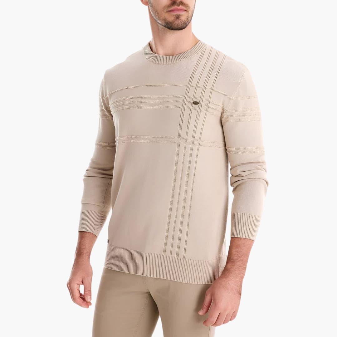 Comfortable Casual Round Neck Sweater for Men - MayfairMode