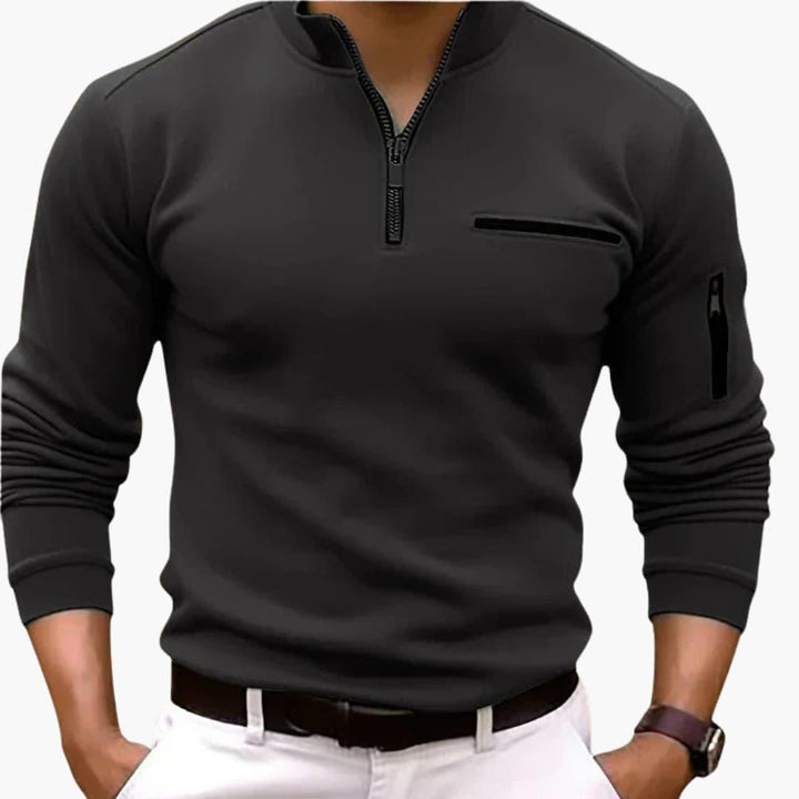 Breathable Zip Polo for Men - MayfairMode