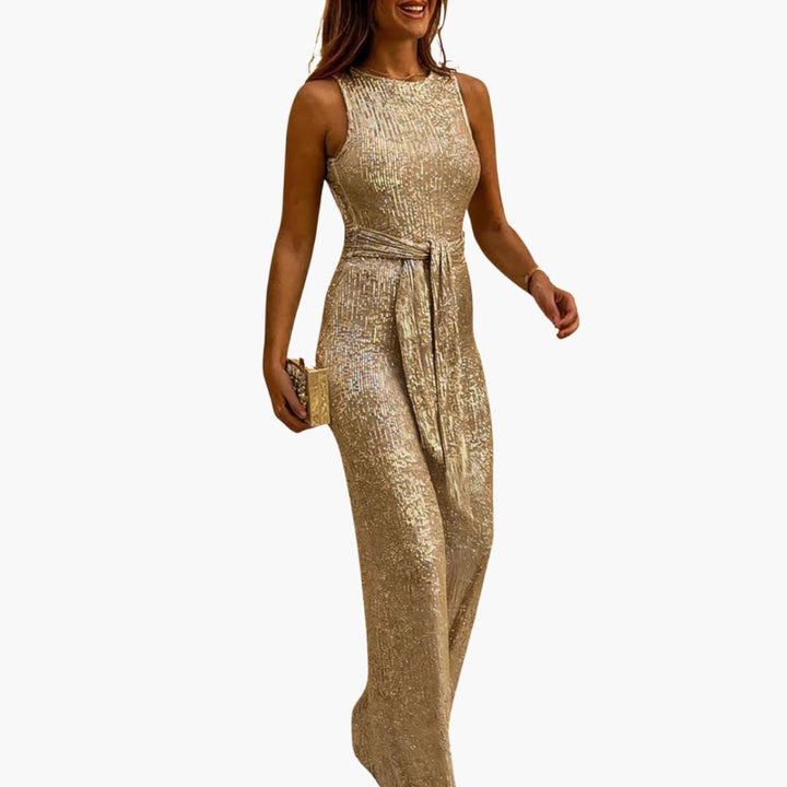 Elegant Glitter Jumpsuit for Women - MayfairMode