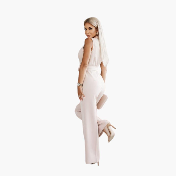 Elegant Black & White Jumpsuit for Women - MayfairMode