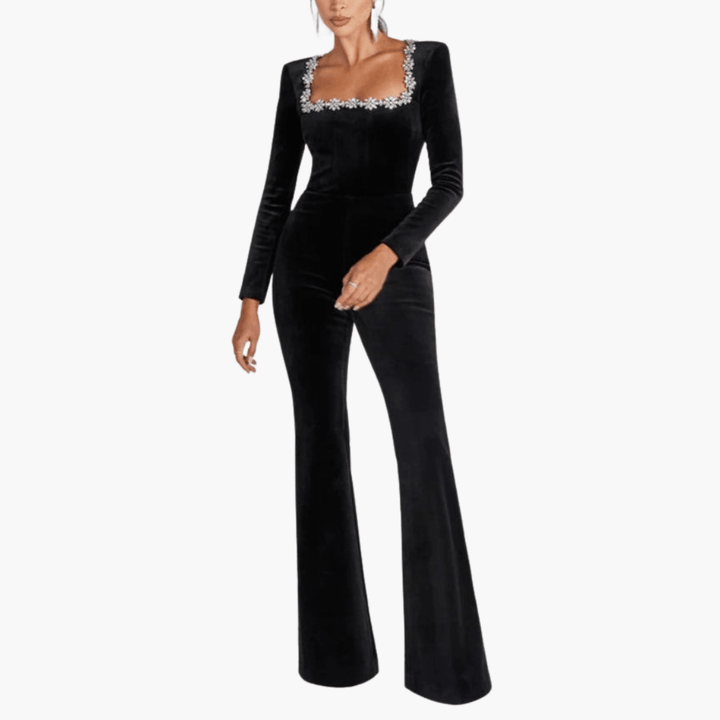 Elegant Black Jumpsuit with Flattering Fit for Women - MayfairMode