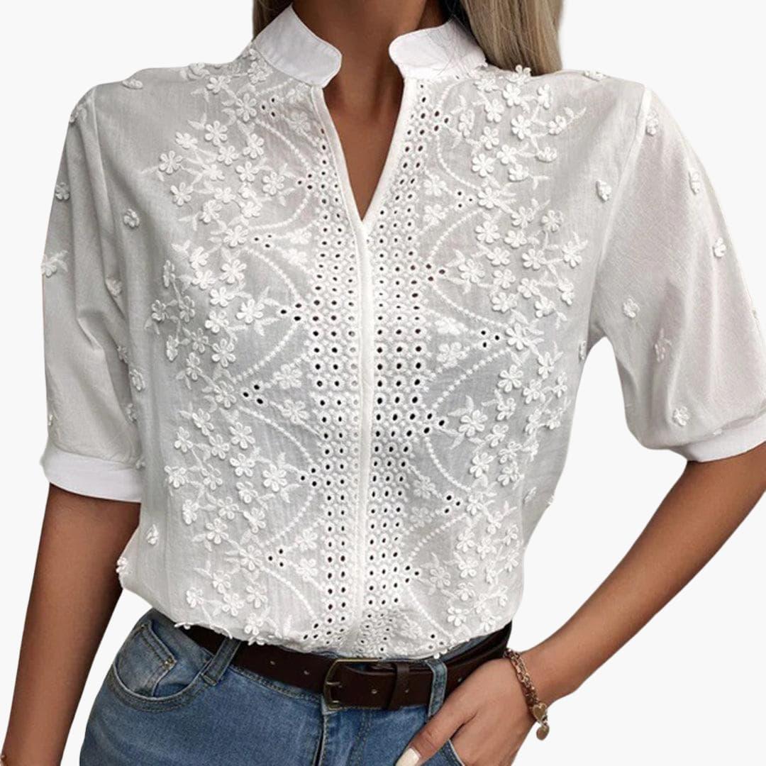 Stylish Cotton Blend Blouse for Women - MayfairMode