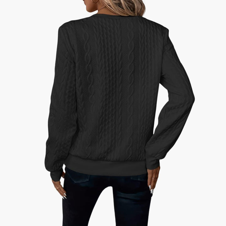 Stylish Knitted Sweater with Zipper for Women - MayfairMode