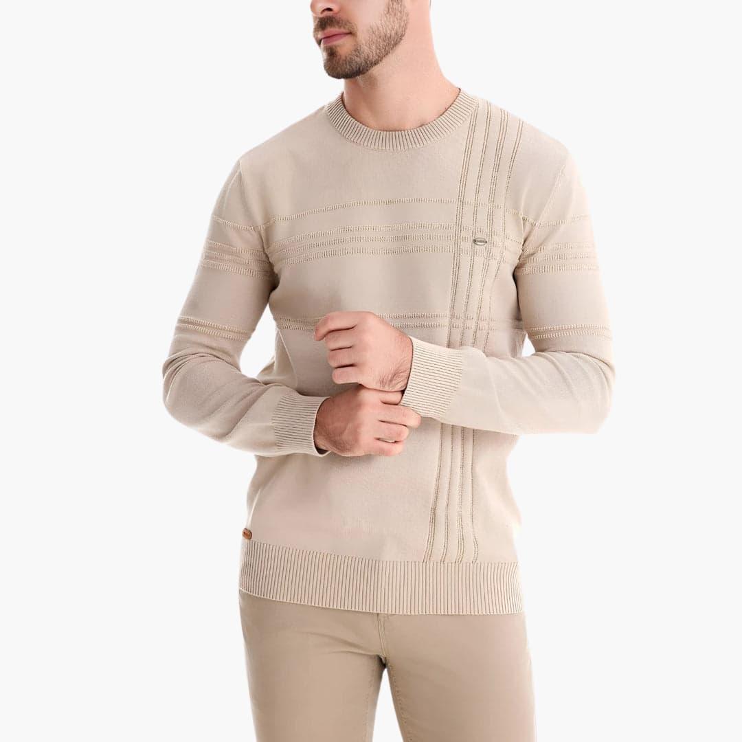 Comfortable Casual Round Neck Sweater for Men - MayfairMode