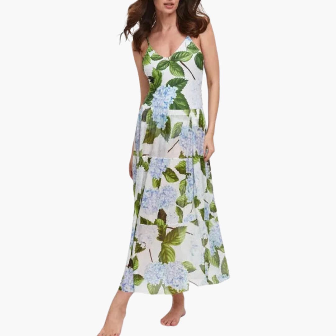 Stylish Floral Swimsuit with Skirt for Women - MayfairMode