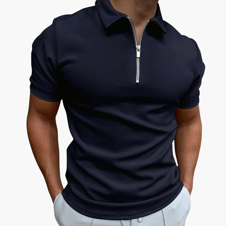 Stylish Zipper Polo Shirt for Men - MayfairMode