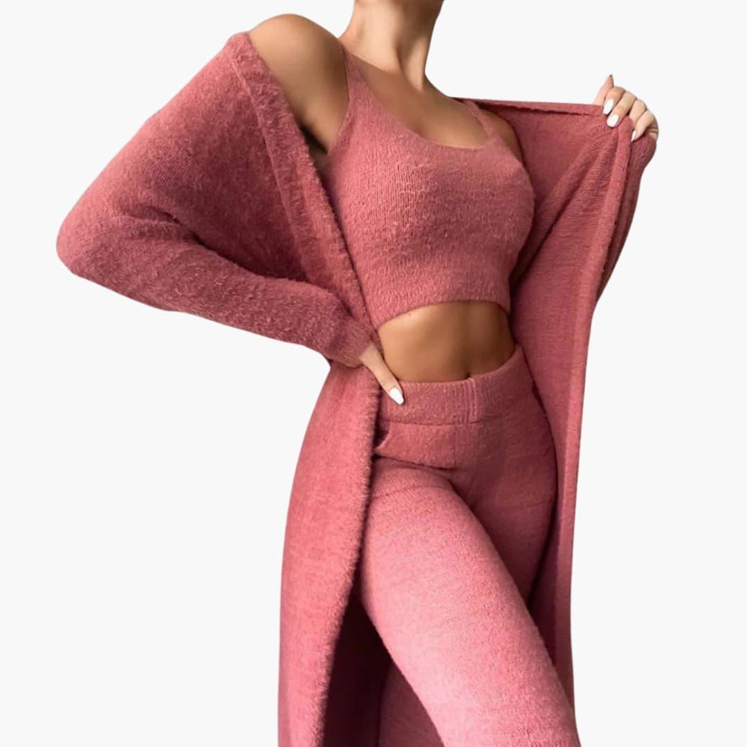 Soft Fleece 3-Piece Set for Women - MayfairMode