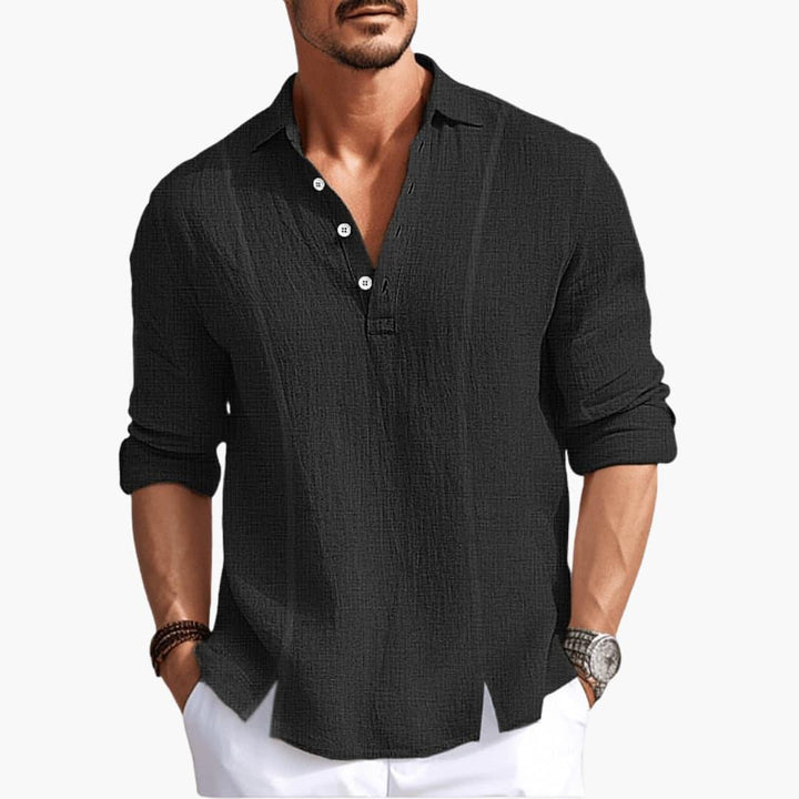 Breathable Casual Button Shirt for Men - MayfairMode