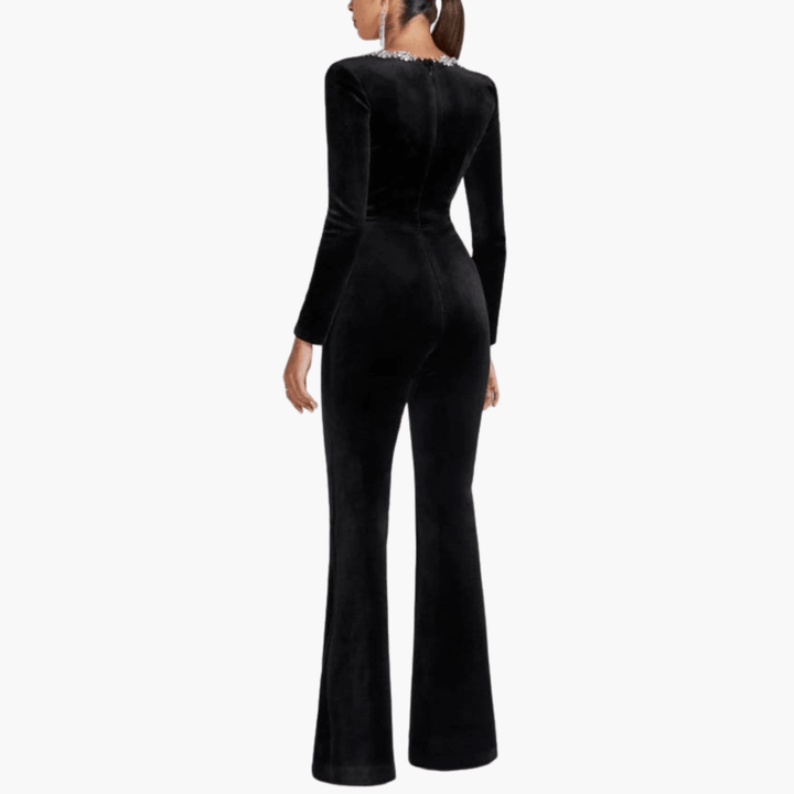 Elegant Black Jumpsuit with Flattering Fit for Women - MayfairMode