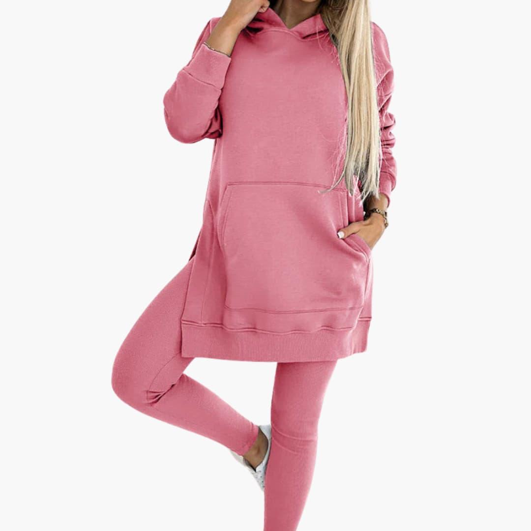 Comfortable 2-Piece Hoodie and Leggings Set for Women - MayfairMode