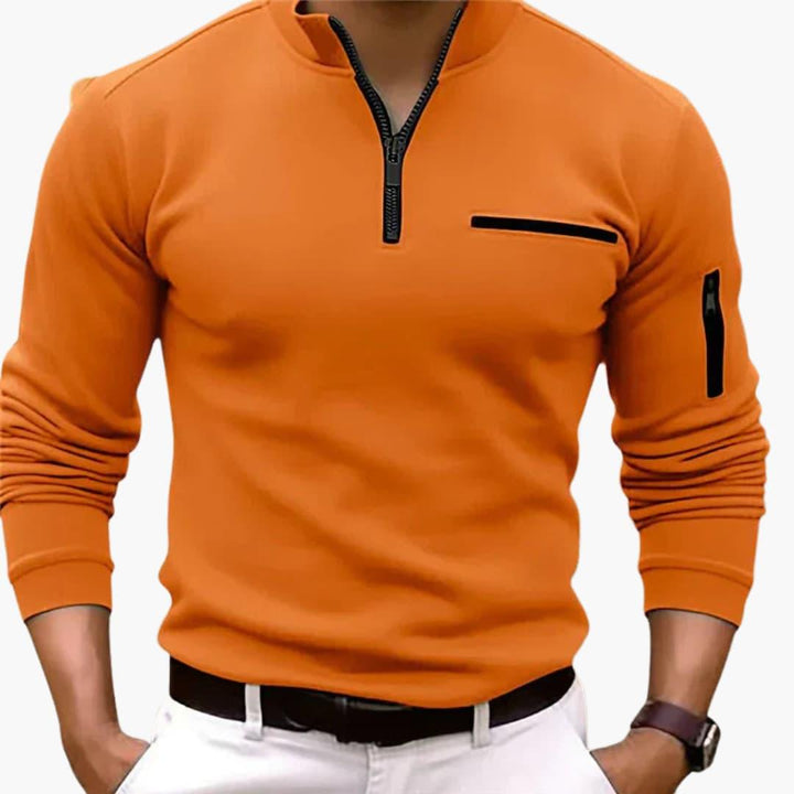 Breathable Zip Polo for Men - MayfairMode