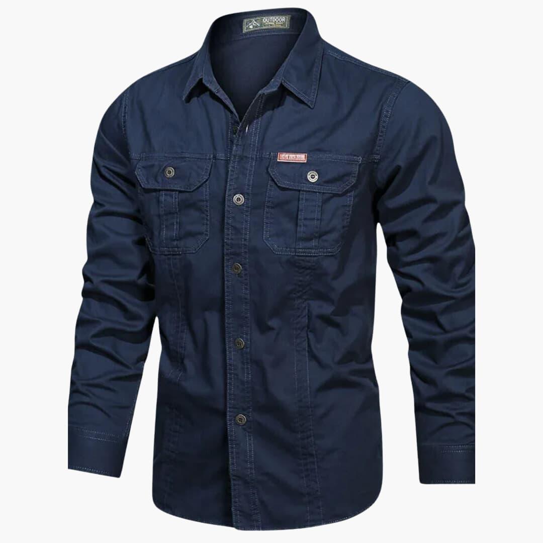 Comfortable Cargo Shirt with Practical Pockets for Men - MayfairMode