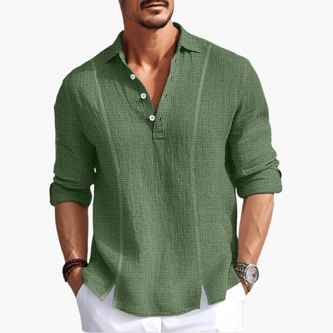 Breathable Casual Button Shirt for Men - MayfairMode