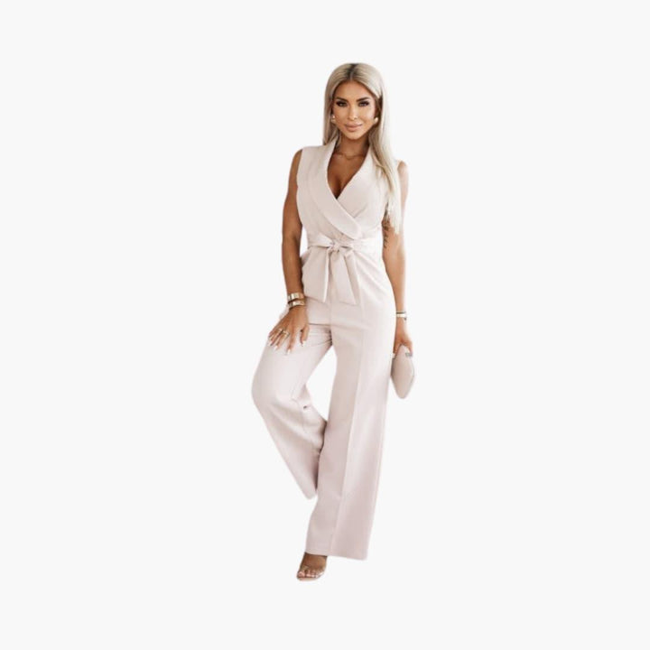 Elegant Black & White Jumpsuit for Women - MayfairMode