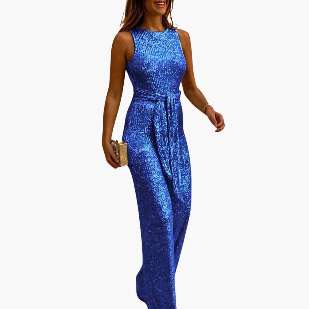 Elegant Glitter Jumpsuit for Women - MayfairMode