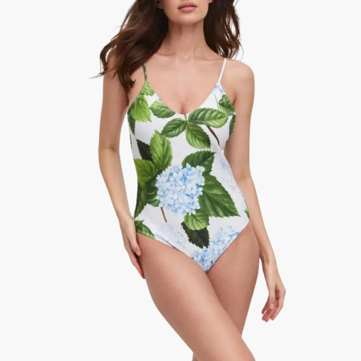 Stylish Floral Swimsuit with Skirt for Women - MayfairMode