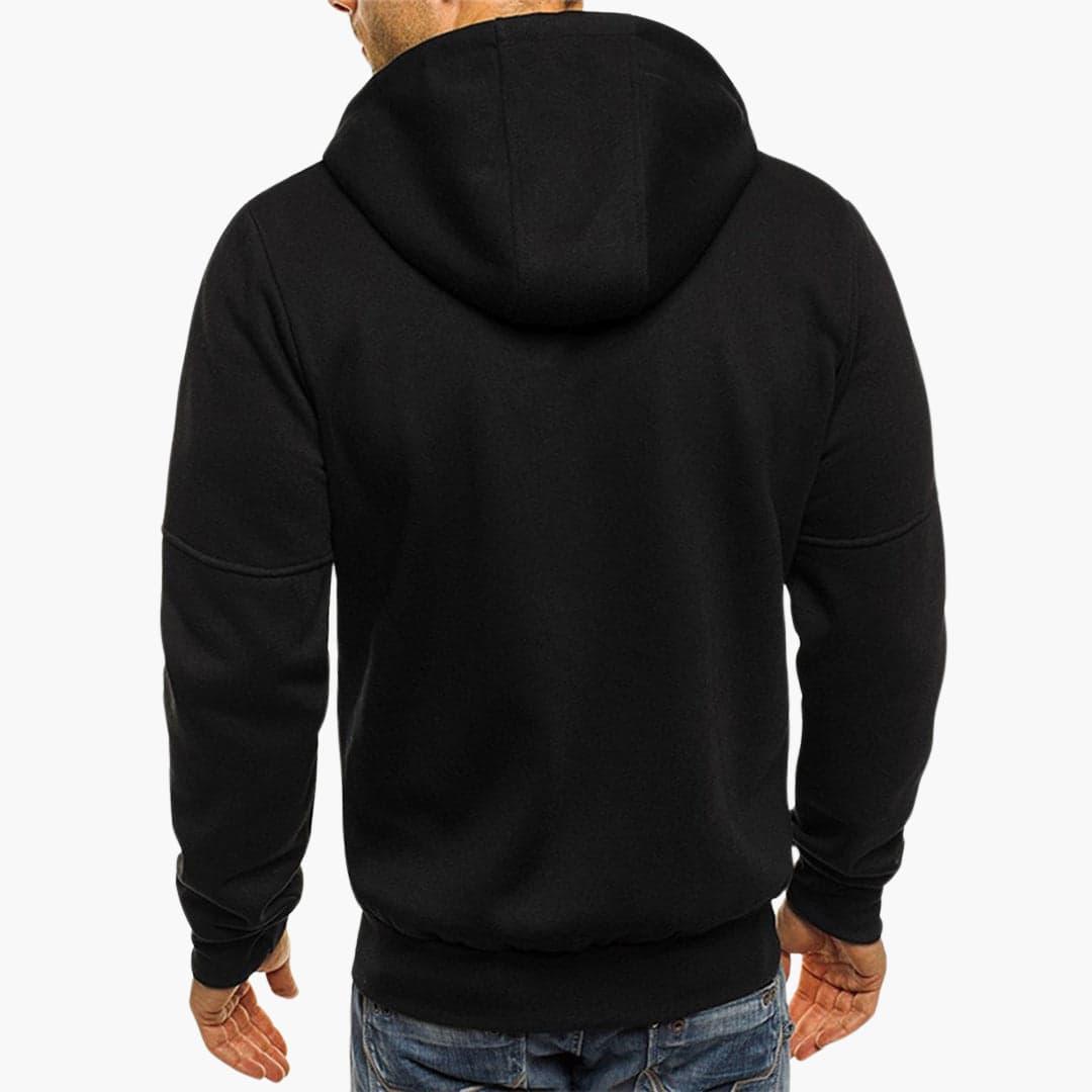 Warm Zip-Up Hooded Sweater for Men - MayfairMode