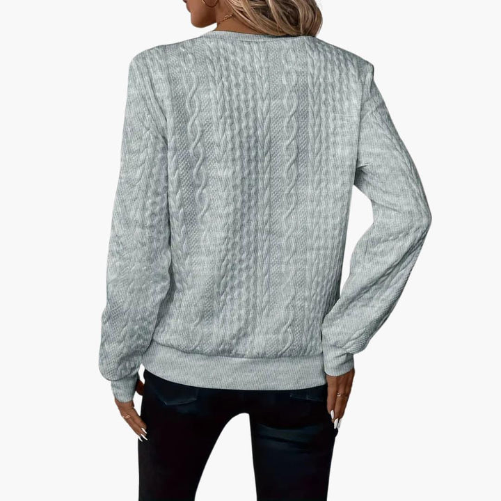 Stylish Knitted Sweater with Zipper for Women - MayfairMode