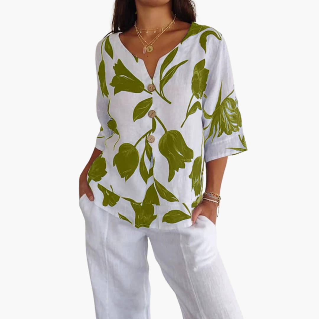 Comfortable V-Neck Shirt for Women - MayfairMode