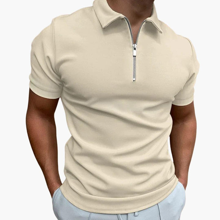 Stylish Zipper Polo Shirt for Men - MayfairMode