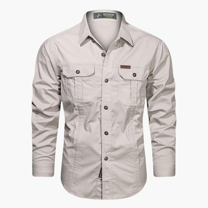 Comfortable Cargo Shirt with Practical Pockets for Men - MayfairMode