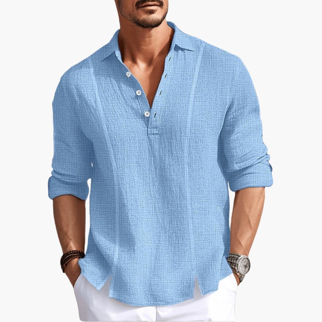 Breathable Casual Button Shirt for Men - MayfairMode