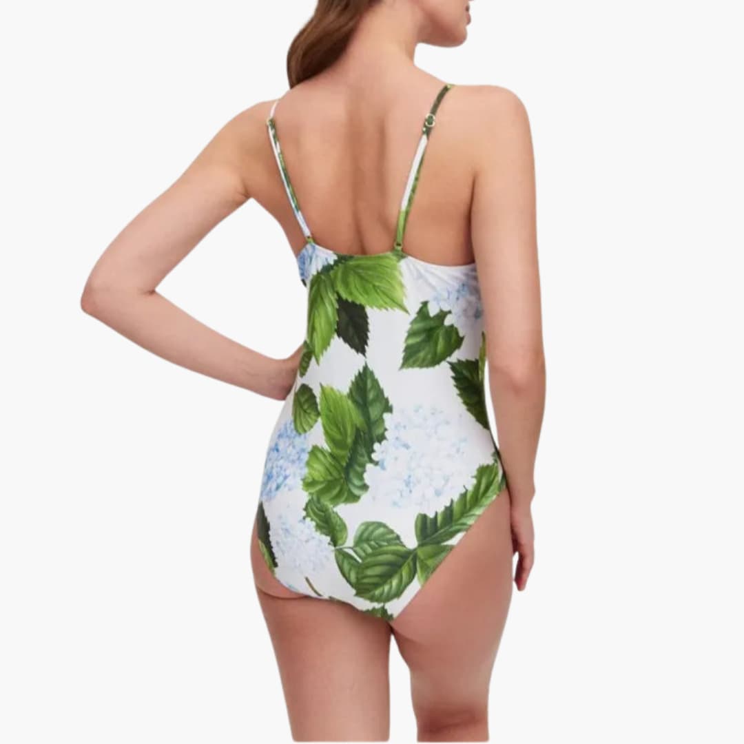 Stylish Floral Swimsuit with Skirt for Women - MayfairMode