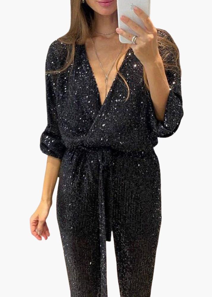 Stylish Sequin Jumpsuit for Women - MayfairMode