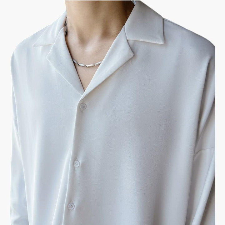 Stylish Cuban Collar Shirt for Men - MayfairMode