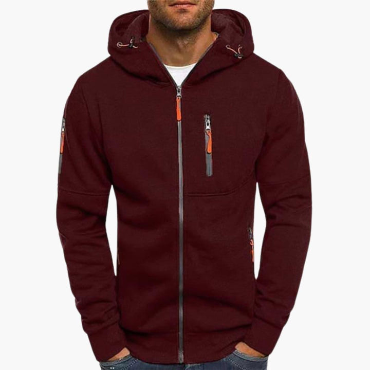 Cozy and Stylish Zip-Up Hoodie for Men - MayfairMode