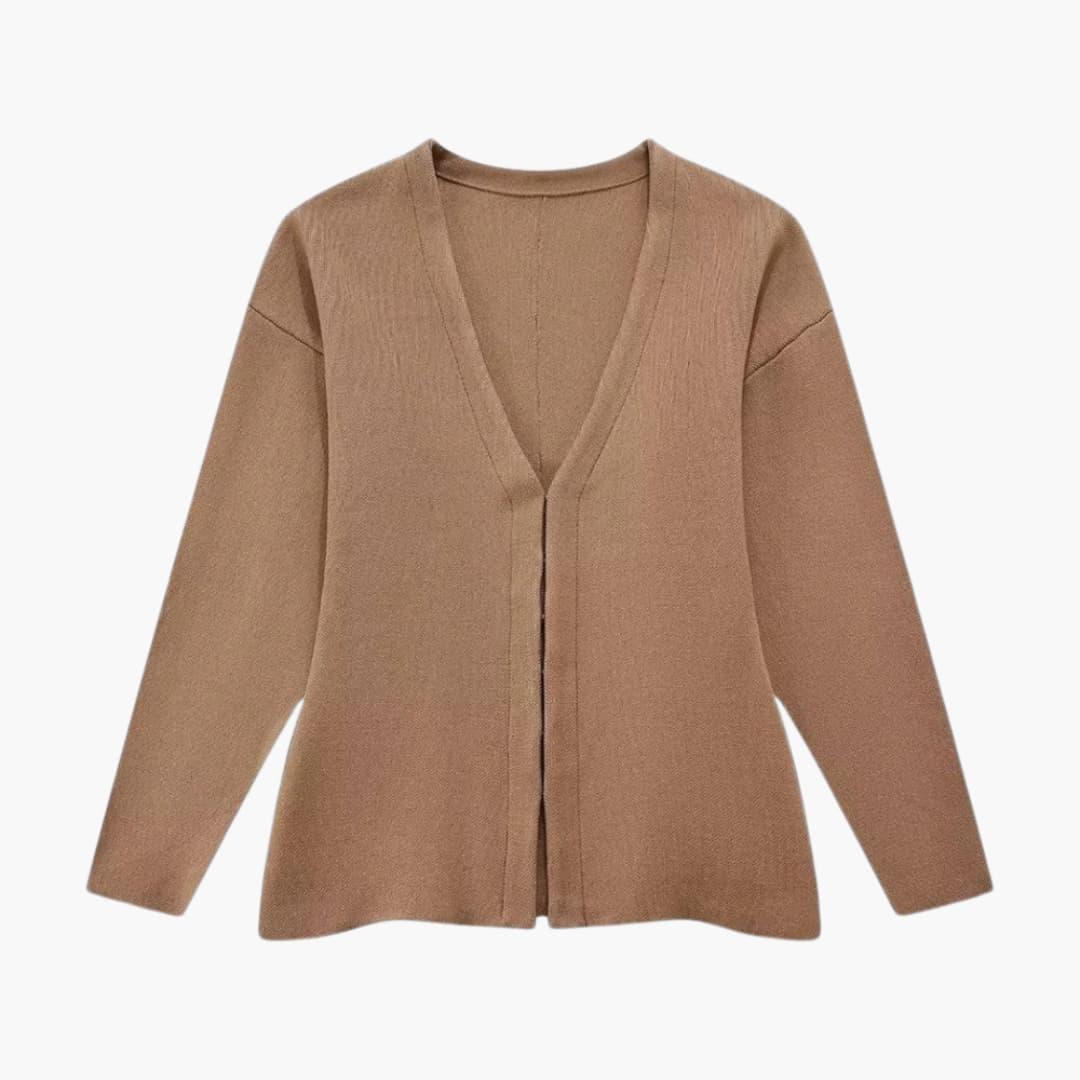 Sleek Fitted Knit Cardigan for Women - MayfairMode