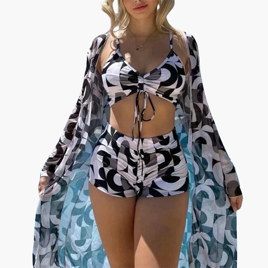 Trendy 3-Piece Swimsuit Set for Women - MayfairMode