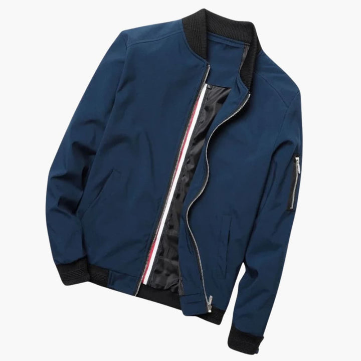 Zip-Up Bomber Jacket for Men - Classic Lightweight Design