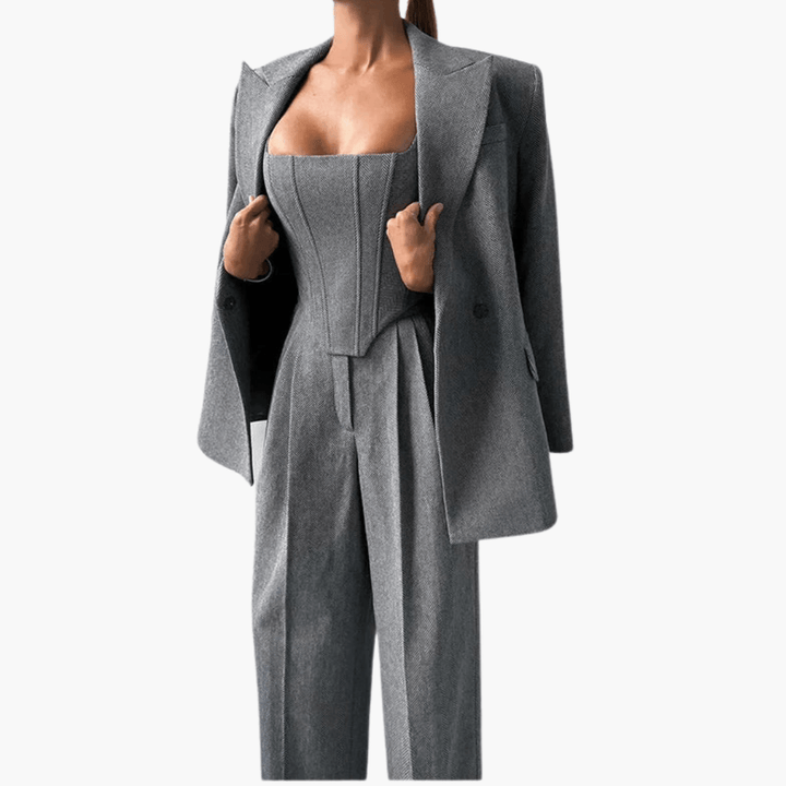 Elegant 3-Piece Suit Set for Women - MayfairMode