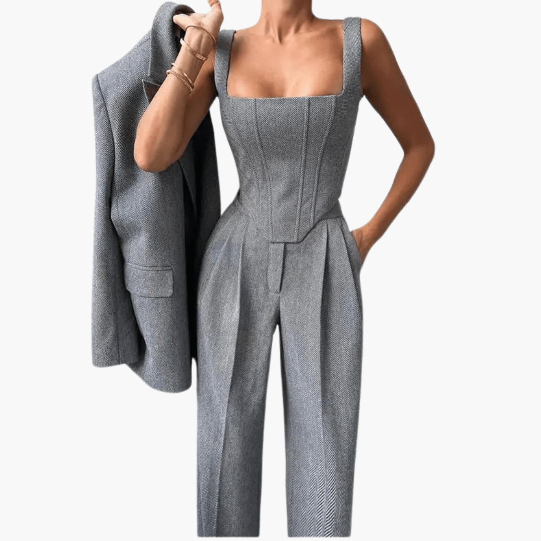 Elegant 3-Piece Suit Set for Women - MayfairMode